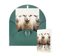 Thinking of You Cards with Envelopes Greetings Card Sheeps Watercolor Blank Cards for All Occasions Birthday Thank You Note Card for Wedding Invitations Valentine's Day 10 X 15 CM