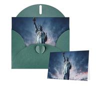 Thinking of You Cards with Envelopes Greetings Card statue of liberty Blank Cards for All Occasions Birthday Thank You Note Card for Wedding Invitations Valentine's Day 10 X 15 CM