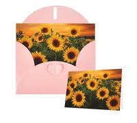 Thinking of You Cards with Envelopes Greetings Card Sunflowers Blank Cards for All Occasions Birthday Thank You Note Card for Wedding Invitations Valentine's Day 10 X 15 CM
