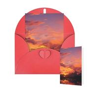 Thinking of You Cards with Envelopes Greetings Card Sunset at dusk Blank Cards for All Occasions Birthday Thank You Note Card for Wedding Invitations Valentine's Day 10 X 15 CM