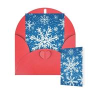 Thinking of You Cards with Envelopes Greetings Card Winter Snowflake Blank Cards for All Occasions Birthday Thank You Note Card for Wedding Invitations Valentine's Day 10 X 15 CM
