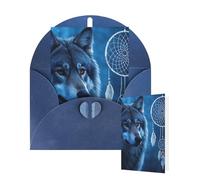 Thinking of You Cards with Envelopes Greetings Card wolves and dream catchers Blank Cards for All Occasions Birthday Thank You Note Card for Wedding Invitations Valentine's Day 10 X 15 CM