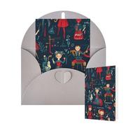 Thinking of You Cards with Envelopes Greetings Card Women's Nutcracker Ballet Xmas Dance Blank Cards for All Occasions Birthday Thank You Note Card for Wedding Invitations Valentine's Day 10 X 15 CM