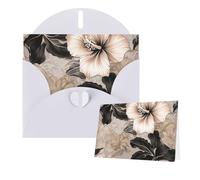 Thinking of You Cards with Envelopes Hibiscus Flower Images Blank Cards for All Occasions Sympathy Card Blank Note Card Thank You Greeting Cards for Wedding Invitations Birthday Party