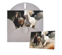 Thinking of You Cards with Envelopes Horse passing through the clouds Greeting Cards for All Occasions Thank You Blank Note Card for Wedding Invitations Valentine's Day Birthday Card 10x15 cm