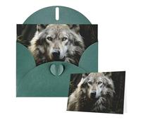 Thinking of You Cards with Envelopes Lone Wolf Greeting Cards for All Occasions Thank You Blank Note Card for Wedding Invitations Valentine's Day Birthday Card 10x15 cm