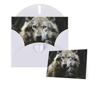 Thinking of You Cards with Envelopes Lone Wolf Greeting Cards for All Occasions Thank You Blank Note Card for Wedding Invitations Valentine's Day Birthday Card 10x15 cm