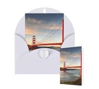 Thinking of You Cards with Envelopes Mackinac Suspension Bridge Blank Cards for All Occasions Thank You Blank Note Card Greeting Cards for Wedding Bridal Invitations Birthday Party 10 x 15 cm