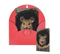 Thinking of You Cards with Envelopes Mouse in the Hole Blank Cards for All Occasions Thank You Blank Note Card Greeting Cards for Wedding Bridal Invitations Birthday Party 10 x 15 cm