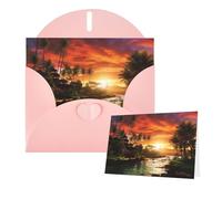 Thinking of You Cards with Envelopes Mysterious tropical style Greeting Cards for All Occasions Thank You Blank Note Card for Wedding Invitations Valentine's Day Birthday Card 10x15 cm