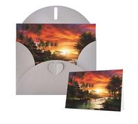 Thinking of You Cards with Envelopes Mysterious tropical style Greeting Cards for All Occasions Thank You Blank Note Card for Wedding Invitations Valentine's Day Birthday Card 10x15 cm