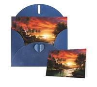 Thinking of You Cards with Envelopes Mysterious tropical style Greeting Cards for All Occasions Thank You Blank Note Card for Wedding Invitations Valentine's Day Birthday Card 10x15 cm