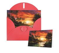 Thinking of You Cards with Envelopes Mysterious tropical style Greeting Cards for All Occasions Thank You Blank Note Card for Wedding Invitations Valentine's Day Birthday Card 10x15 cm