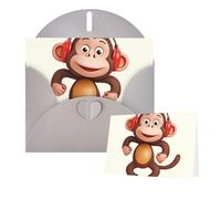 Thinking of You Cards with Envelopes Naughty monkey Blank Cards for All Occasions Sympathy Card Blank Note Card Thank You Greeting Cards for Wedding Invitations Birthday Party