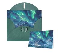 Thinking of You Cards with Envelopes Northern Lights Greeting Cards for All Occasions Thank You Blank Note Card for Wedding Invitations Valentine's Day Birthday Card 10x15 cm