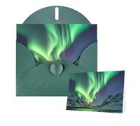 Thinking of You Cards with Envelopes Northern Lights Greeting Cards for All Occasions Thank You Blank Note Card for Wedding Invitations Valentine's Day Birthday Card 10x15 cm