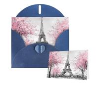 Thinking of You Cards with Envelopes Painting Paris Eiffel Tower Blank Cards for All Occasions Sympathy Card Blank Note Card Thank You Greeting Cards for Wedding Invitations Birthday Party