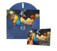 Thinking of You Cards with Envelopes Peacocks Greeting Cards for All Occasions Thank You Blank Note Card for Wedding Invitations Valentine's Day Birthday Card 10x15 cm