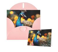 Thinking of You Cards with Envelopes Peacocks Greeting Cards for All Occasions Thank You Blank Note Card for Wedding Invitations Valentine's Day Birthday Card 10x15 cm