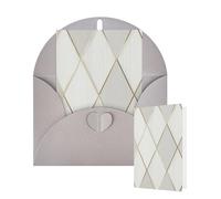 Thinking of You Cards with Envelopes Profile Geometric Ivory Gold Blank Cards for All Occasions Thank You Blank Note Card Greeting Cards for Wedding Bridal Invitations Birthday Party 10 x 15 cm