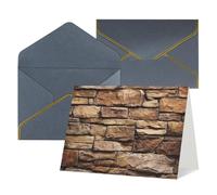 Thinking of You Cards with Envelopes Rocks Brick Wall Blank Cards for All Occasions Sympathy Card Blank Note Card Thank You Greeting Cards for Wedding Invitations Birthday Party