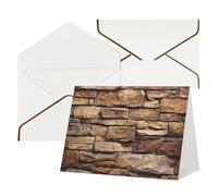 Thinking of You Cards with Envelopes Rocks Brick Wall Blank Cards for All Occasions Sympathy Card Blank Note Card Thank You Greeting Cards for Wedding Invitations Birthday Party