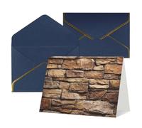 Thinking of You Cards with Envelopes Rocks Brick Wall Blank Cards for All Occasions Sympathy Card Blank Note Card Thank You Greeting Cards for Wedding Invitations Birthday Party