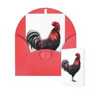 Thinking of You Cards with Envelopes Rooster Blank Cards for All Occasions Thank You Blank Note Card Greeting Cards for Wedding Bridal Invitations Birthday Party 10 x 15 cm