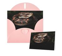 Thinking of You Cards with Envelopes Snake Greeting Cards for All Occasions Thank You Blank Note Card for Wedding Invitations Valentine's Day Birthday Card 10x15 cm