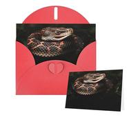 Thinking of You Cards with Envelopes Snake Greeting Cards for All Occasions Thank You Blank Note Card for Wedding Invitations Valentine's Day Birthday Card 10x15 cm