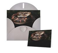 Thinking of You Cards with Envelopes Snake Greeting Cards for All Occasions Thank You Blank Note Card for Wedding Invitations Valentine's Day Birthday Card 10x15 cm