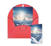 Thinking of You Cards with Envelopes Snowboarding Blank Cards for All Occasions Thank You Blank Note Card Greeting Cards for Wedding Bridal Invitations Birthday Party 10 x 15 cm