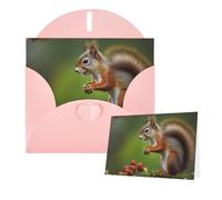 Thinking of You Cards with Envelopes squirrel Greeting Cards for All Occasions Thank You Blank Note Card for Wedding Invitations Valentine's Day Birthday Card 10x15 cm