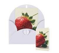 Thinking of You Cards with Envelopes Strawberry Blank Cards for All Occasions Thank You Blank Note Card Greeting Cards for Wedding Bridal Invitations Birthday Party 10 x 15 cm