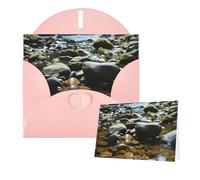 Thinking of You Cards with Envelopes Stream stones Greeting Cards for All Occasions Thank You Blank Note Card for Wedding Invitations Valentine's Day Birthday Card 10x15 cm