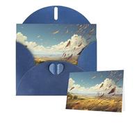 Thinking of You Cards with Envelopes The wind blows feathers Greeting Cards for All Occasions Thank You Blank Note Card for Wedding Invitations Valentine's Day Birthday Card 10x15 cm