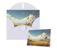 Thinking of You Cards with Envelopes The wind blows feathers Greeting Cards for All Occasions Thank You Blank Note Card for Wedding Invitations Valentine's Day Birthday Card 10x15 cm