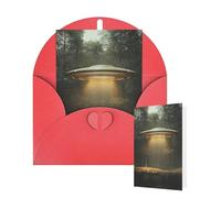 Thinking of You Cards with Envelopes UFO landing Blank Cards for All Occasions Thank You Blank Note Card Greeting Cards for Wedding Bridal Invitations Birthday Party 10 x 15 cm