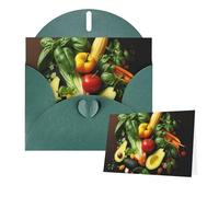 Thinking of You Cards with Envelopes Various vegetables Greeting Cards for All Occasions Thank You Blank Note Card for Wedding Invitations Valentine's Day Birthday Card 10x15 cm