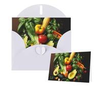 Thinking of You Cards with Envelopes Various vegetables Greeting Cards for All Occasions Thank You Blank Note Card for Wedding Invitations Valentine's Day Birthday Card 10x15 cm