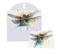 Thinking of You Cards with Envelopes Watercolor Dragonfly Blank Cards for All Occasions Sympathy Card Blank Note Card Thank You Greeting Cards for Wedding Invitations Birthday Party