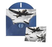 Thinking of You Cards with Envelopes World War Greeting Cards for All Occasions Thank You Blank Note Card for Wedding Invitations Valentine's Day Birthday Card 10x15 cm