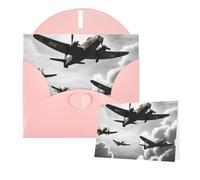 Thinking of You Cards with Envelopes World War Greeting Cards for All Occasions Thank You Blank Note Card for Wedding Invitations Valentine's Day Birthday Card 10x15 cm