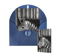 Thinking of You Cards with Envelopes Zebra Pokes Its Head Out Blank Cards for All Occasions Thank You Blank Note Card Greeting Cards for Wedding Bridal Invitations Birthday Party 10 x 15 cm