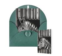 Thinking of You Cards with Envelopes Zebra Pokes Its Head Out Blank Cards for All Occasions Thank You Blank Note Card Greeting Cards for Wedding Bridal Invitations Birthday Party 10 x 15 cm