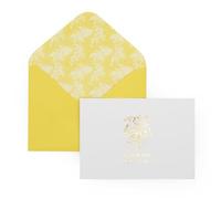 Thinking Of You Flower Bouquet Notecards | Set of 12 Boxed Cards & Envelopes | Gold Foil Embossed Design | Blank Inside | Thank You, Invitations & Everyday Notes | Stationery Gift Set