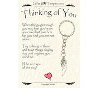 Thinking of You Gift Keyring Keepsake, Unusual and Touching Gift to Show You are Thinking of Them Going Through a Difficult Time or A Loss. Gift to Express Sympathy or Condolences to give Support