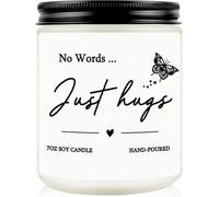 Thinking of You Gifts for Women Men, No Words Just Hugs Scented Candle-Sympathy Gift for Loss of Mother/Dad/Pet, Bereavement/Memorial/Cheer Up/Get Well Soon Grief Support, Comforting Hug in a Box, 7oz