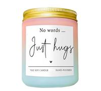 Thinking of You Gifts Sympathy Gift, No Words Just Hugs Candle 7oz, Handmade Lavender Scented Candle Memorial Gift Sorry Loss Miscarriage Grief Sympathy Candles Condolence Bereavement Gifts for Women