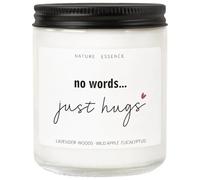 Thinking of You Gifts Sympathy Gift, No Words Just Hugs Sympathy Candle, Lavender Scented Memorial Candles, Condolence, Grief & Bereavement Gift, 7Oz